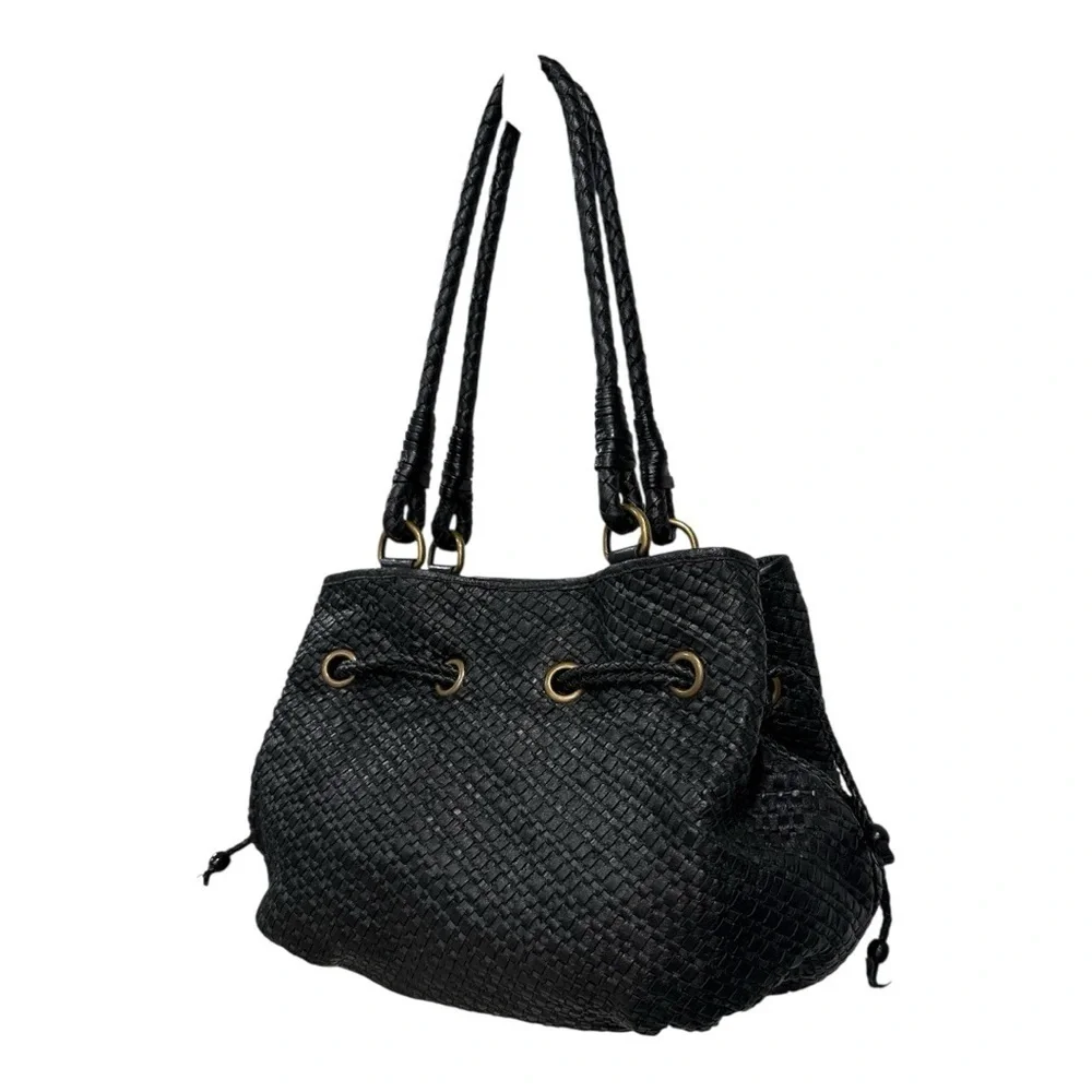 The Sak Black Woven Hobo Bag